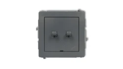 DECO Łącznik podwójny schodowy w stylu amerykańskim grafitowy mat 28DWPUS-33