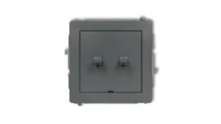 DECO Przycisk żaluzjowy w stylu amerykańskim grafitowy mat 28DWPUS-8