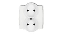 DECO Soft Gniazdo podwójne b/u do ramki biały DGPRSO-2p