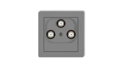 DECO Gniazdo multimedialne 3F DATA (UPC) szary mat 27DGMU