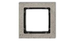 DECO Ramka uniwersalna pojedyncza - beton (ramka: jasnoszara spód: czarny) jasny szary 27-12-DRB-1