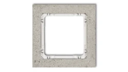 DECO Ramka uniwersalna pojedyncza - beton (ramka: jasnoszara spód: biały) jasny szary 27-0-DRB-1