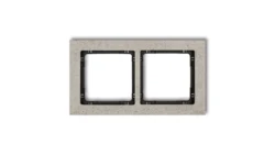 DECO Ramka uniwersalna podwójna - beton (ramka: jasnoszara spód: czarny) jasny szary 27-12-DRB-2