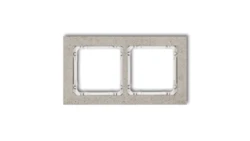 DECO Ramka uniwersalna podwójna - beton (ramka: jasnoszara spód: biały) jasny szary 27-0-DRB-2