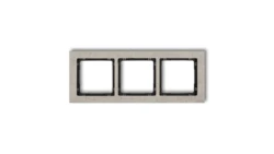 DECO Ramka uniwersalna potrójna - beton (ramka: jasnoszara spód: czarny) jasny szary 27-12-DRB-3