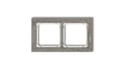 DECO Ramka uniwersalna podwójna - beton (ramka: ciemnoszary spód: biały) ciemny szary 28-0-DRB-2