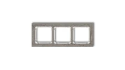 DECO Ramka uniwersalna potrójna - beton (ramka: ciemnoszary spód: biały) ciemny szary 28-0-DRB-3