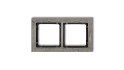 DECO Ramka uniwersalna podwójna - beton (ramka: ciemnoszary spód: czarny) ciemny szary 28-12-DRB-2