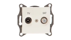 Sedna Gniazdo antenowe TV/SAT przelotowe 8dB kremowe SDN3401223