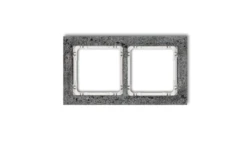 DECO Ramka uniwersalna podwójna - beton (ramka: antracytowa spód: biały) antracyt 11-0-DRB-2