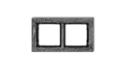 DECO Ramka uniwersalna podwójna - beton (ramka: antracytowa spód: czarny) antracyt 11-12-DRB-2