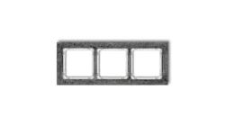 DECO Ramka uniwersalna potrójna - beton (ramka: antracytowa spód: biały) antracyt 11-0-DRB-3