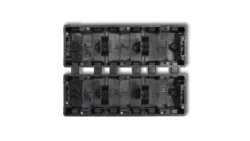 DECO Puszka instalacyjna podtynkowa 6 krotna (3 poziom, 2 pion) czarny DPM-3x2