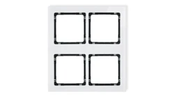DECO Ramka modułowa 4 krotna (2 poziom, 2 pion) - efekt szkła (ramka biała spód czarny) biały 0-12-DRSM-2x2