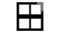 DECO Ramka modułowa 4 krotna (2 poziom, 2 pion) - efekt szkła (ramka czarna spód grafitowy) czarny 12-11-DRSM-2x2