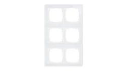 DECO Ramka modułowa 6 krotna (2 poziom, 3 pion) - efekt szkła (ramka biała spód biała) biały 0-0-DRSM-2x3