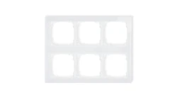 DECO Ramka modułowa 6 krotna (3 poziom, 2 pion) - efekt szkła (ramka biała spód biała) biały 0-0-DRSM-3x2