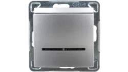 IMPRESJA Łącznik hotelowy z podświetleniem srebrny ŁP-15YS/m/18