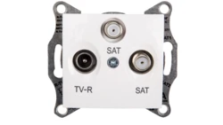 Sedna Gniazdo antenowe TV/SAT/SAT końcowe białe SDN3502121