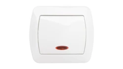 Simon Akord Łącznik jednobiegunowy z podświetleniem biały AW1L/11