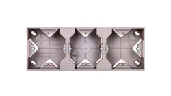 IMPRESJA Puszka natynkowa potrójna tytan PNP-3Y/23