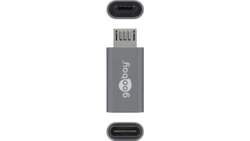 Adapter USB-C - microUSB 2.0 (typ B) szary 55553