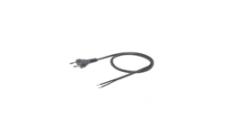 Przewód z płaską wtyczką b/u H03VVH2-F 2x0,5 srebrny S-13-0,50-2-14 /2m/