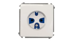 Simon Basic Gniazdo pojedyncze DATA z/u 16A IP20 z kluczem uprawniającym białe BMGD1.01/11