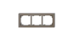 DECO Ramka potrójna DECO Pastel Matt czekoladowy 49DR-3