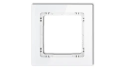 DECO Ramka pojedyncza - efekt szkła (ramka: biała spód: biały) biały 0-0-DRS-1