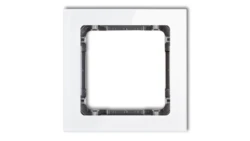 DECO Ramka pojedyncza - efekt szkła (ramka: biała spód: grafitowy) biały 0-11-DRS-1