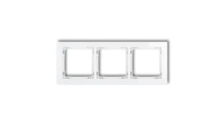 DECO Ramka potrójna - efekt szkła (ramka: biała spód: biały) biały 0-0-DRS-3