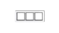 DECO Ramka potrójna - efekt szkła (ramka: biała spód: grafitowy) biały 0-11-DRS-3