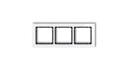 DECO Ramka potrójna - efekt szkła (ramka: biała spód: czarny) biały 0-12-DRS-3