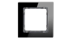 DECO Ramka pojedyncza - efekt szkła (ramka: czarna spód: grafitowy) czarny 12-11-DRS-1