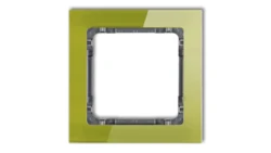 DECO Ramka pojedyncza - efekt szkła (ramka zielona spód grafitowy) zielony 2-11-DRS-1