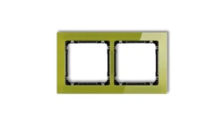 DECO Ramka podwójna - efekt szkła (ramka zielona spód czarny) zielony 2-12-DRS-2