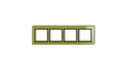 DECO Ramka poczwórna - efekt szkła (ramka zielona spód czarny) zielony 2-12-DRS-4