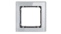 DECO Ramka pojedyncza - efekt szkła (ramka: szara spód: grafitowy) szary 15-11-DRS-1