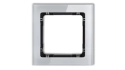 DECO Ramka pojedyncza - efekt szkła (ramka: szara spód: czarny) szary 15-12-DRS-1