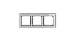 DECO Ramka potrójna - efekt szkła (ramka: szara spód: grafitowy) szary 15-11-DRS-3