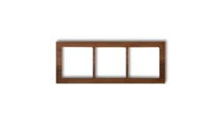 DECO Ramka potrójna - drewno (orzech amerykański) orzech amerykański DRD-3E