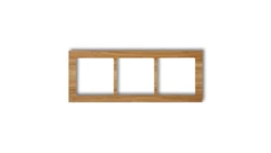 DECO Ramka potrójna - drewno (dąb) dąb DRD-3F