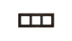 DECO Ramka potrójna - efekt drewna (ramka wenge spód czarny) efekt wenge DRD-3G