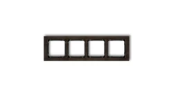DECO Ramka poczwórna - efekt drewna (ramka wenge spód czarny) efekt wenge DRD-4G