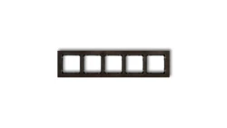 DECO Ramka pięciokrotna - efekt drewna (ramka wenge spód czarny) efekt wenge DRD-5G