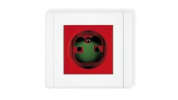 FLEXI Gniazdo pojedyncze z/u DATA z kluczem czerwony FGZK