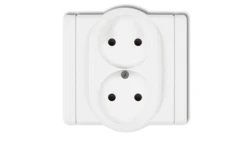 FLEXI Gniazdo podwójne b/u biały FGP-2p
