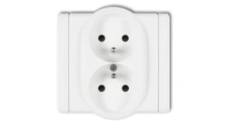 FLEXI Gniazdo podwójne z/u biały FGP-2zp