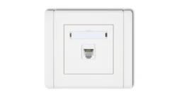 FLEXI Gniazdo telefoniczne pojedyncze 1xRJ11, 4-stykowe, beznarzędziowe biały FGT-1